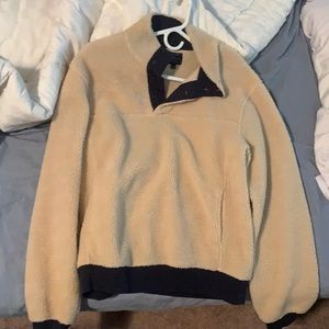 Tan fuzzy J-Crew sweater